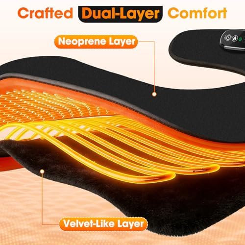 Cordless Neck and Shoulder Heating Pad, Weighted Heating Pad for Neck Shoulders and Back, Rechargeable Heat Wrap with 4 Temperature Settings 5 Timers, 4000mAh Battery Touchscreen