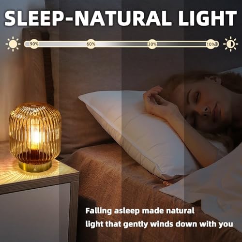 MJ PREMIER Rechargeable Table Lamp,Cordless Lamp with Memory Function,Amber