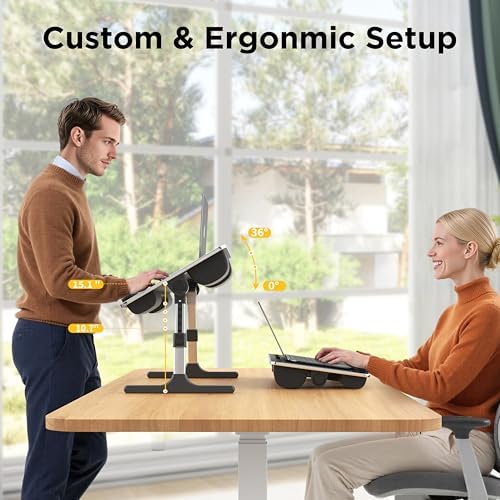 FoldWise 2-in-1 Bed & Lap Desk with Soft Cushion, Adjustable Height & Angle