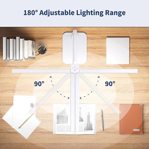 LED Desk Lamp Architect Task Light Dual Head Modern Flexible Gooseneck Tall