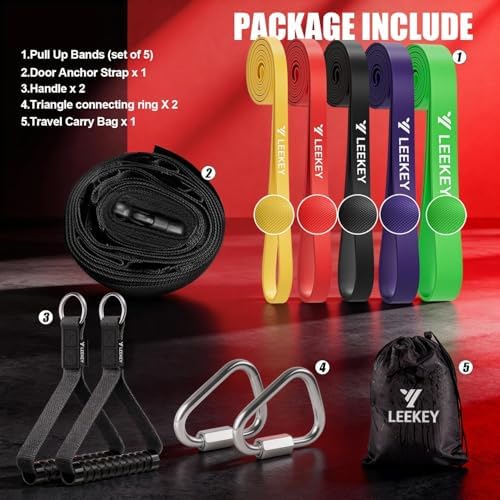 LEEKEY Resistance Bands Set for Pull Up Assistance & Exercise