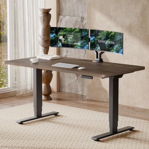 SANODESK Dual Motor Standing Desk 220lbs Height Adjustable Desk