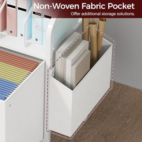 MAHANCRIS Small File Cabinet, Rolling Filing Cabinet for Under Desk