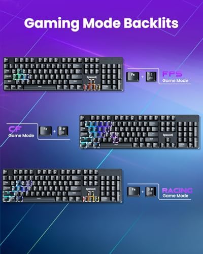Redragon K671KS Wireless Mechanical Gaming Keyboard, Tri Mode BT/2.4G/USB-C Hot Swappable Custom Keyboard, RGB Backlit Computer Gaming Keyboards, PBT Keycaps, Programmable for PC/Tablet/MAC