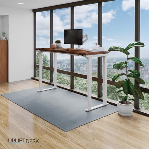 UPLIFT DESK Crestview Single Monitor Arm - Gas Spring Monitor Mount, Fits 13-35” Inch Displays, VESA Compatible, Clamp or Grommet Installation, Fits Standing Desks & Vertical Options (Gray)