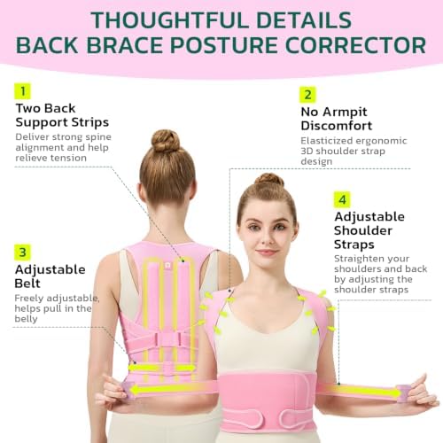 AOFIT Back Brace Posture Corrector for Women, Upgraded Upper Back Support