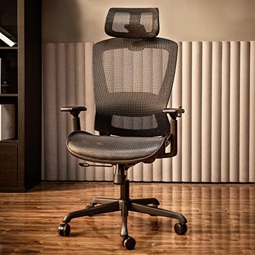 ELABEST Office Chair ELAMAX 1096E Headrest in Black,Adjustable Nylon Headrest Replacement,Not Regular