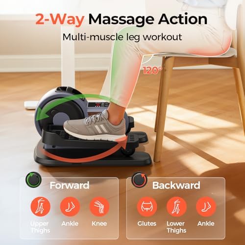 Under Desk Elliptical Machine, Electric Leg Exerciser for Seniors