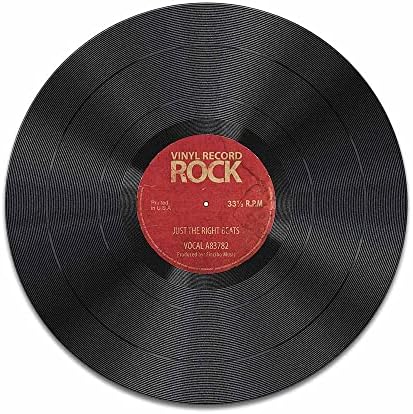 WIRESTER Non-Slip Round Mousepad, Vintage Vinyl Record Red Mouse Pad for Home, Office and Gaming Desk