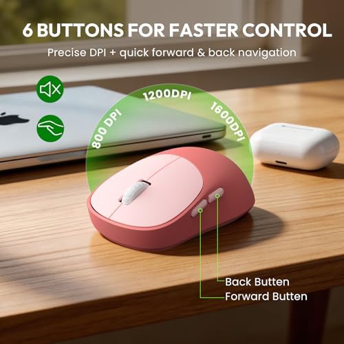 Wireless Keyboard and Mouse Combo, Typewriter Keyboard with Magnetic Wrist Rest, Full-Size Cute Round Keycaps, Sleep Mode, 2.4G Keyboards for Mac/Windows/PC, Office or Home, Trueque CK23Pro