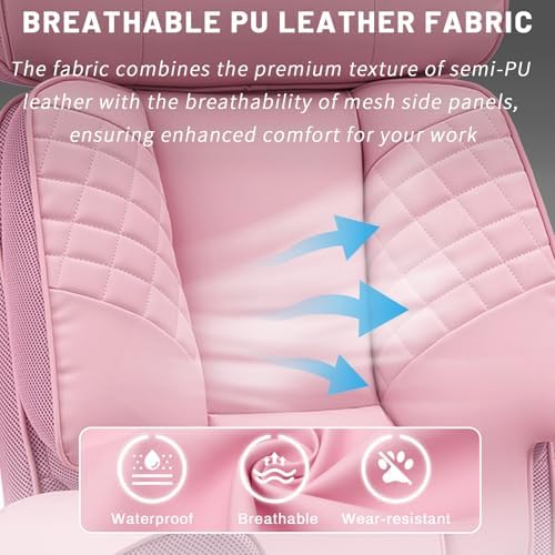 HOFFREE 500lbs Big and Tall Office Chair with Adjustable Lumbar Support