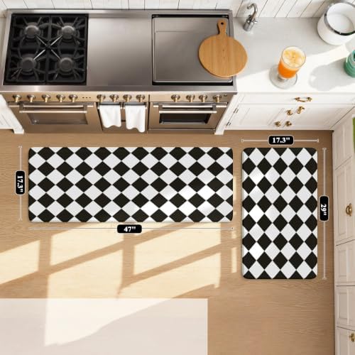 KIMODE Anti Fatigue Kitchen Mats for Floor,Farmhouse Rugs for Kitchen Floor