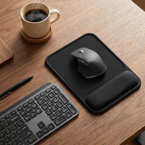 ErgoComfort Gel Mouse Pad with Wrist Rest, Ergonomic Mousepad with Wrist Support, Ergo Desk Mat, Non-Slip Base, Smooth Surface for Office Laptop Computer (01Pink)