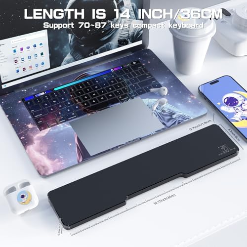Acrylic Keyboard Wrist Rest - TENKEYLESS 80% Keyboard- Mechanical Keyboards Ergonomic Palm Rest for Computer Keyboard,Anti-Slip Base,Wrist Pad for Laptop,Office & Home-Easy Typing (Black)