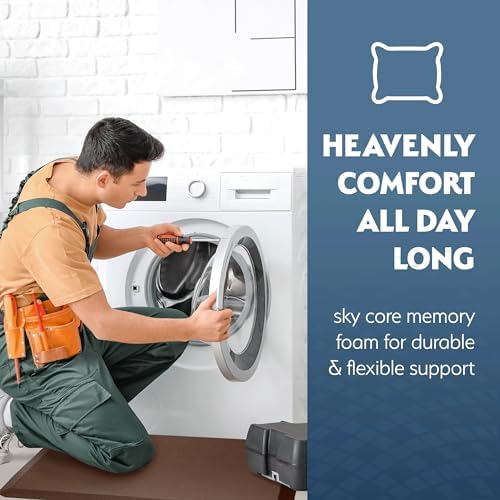 Sky Solutions Anti Fatigue Floor Mat - 3/4" Thick Cushioned Kitchen Rug, Standing Desk Mat - Comfort at Home, Office, Garage - Non Slip, Durable and Stain Resistant (20" x 32", Gray)