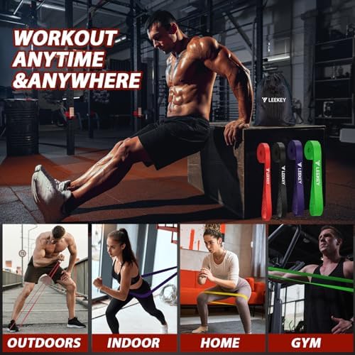 LEEKEY Resistance Bands Set for Pull Up Assistance & Exercise
