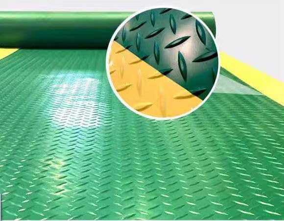 1 Pack Odorless Anti-Fatigue Mat Anti-Static Anti-Fatigue Inline Foot Mat (Green bottom yellow edge,0.6Mx0.45Mx20mm)