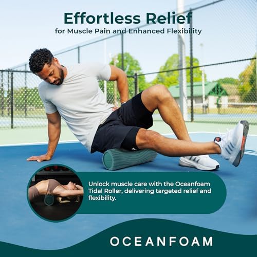 Oceanfoam Tidal Roller - Muscle Massage Foam Roller for Exercise (Jade)