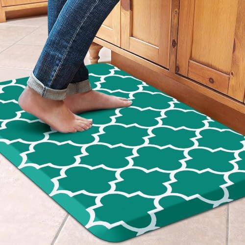 WISELIFE Kitchen Mats and Rugs Cushioned Anti-Fatigue, 17.3"x 28", Green