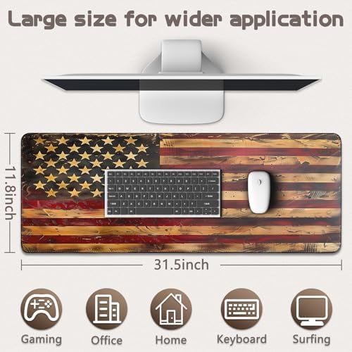 Mouse Pad Gaming - Desk Mat for Keyboard and Mouse - Large Mouse Pads for Desk, Gaming Mousepad with Non-Slip Base, Desks Pad (31.5" X 11.8") for Game, Office and Home