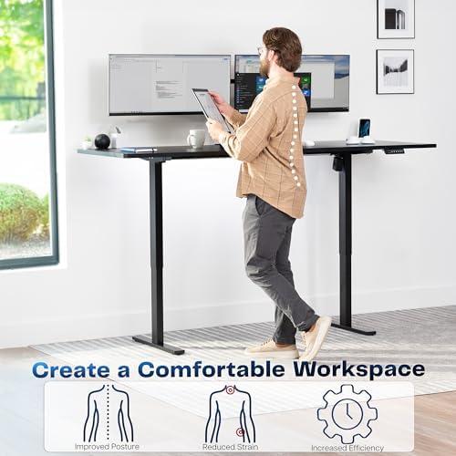 VIVO Black 83 x 30 in Standing Desk, DESK-KIT-1B8B