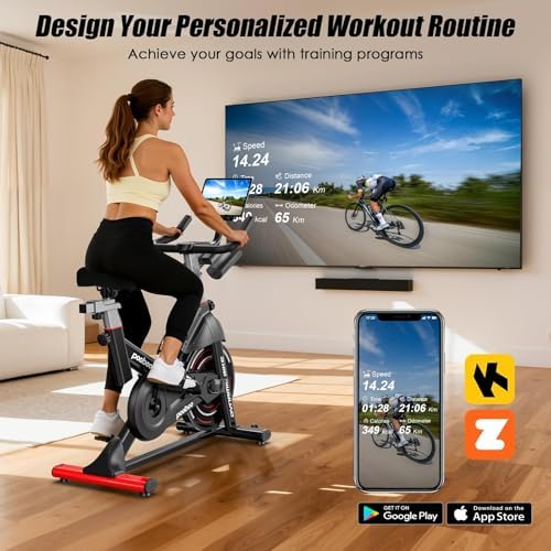 Stationary Exercise Bike for home, Magnetic Resistance, Silence & Smart App