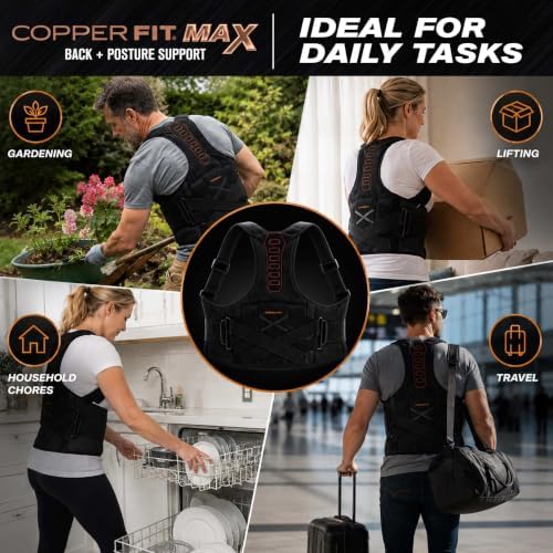 Copper Fit Max Back Posture Support (Small/Medium)