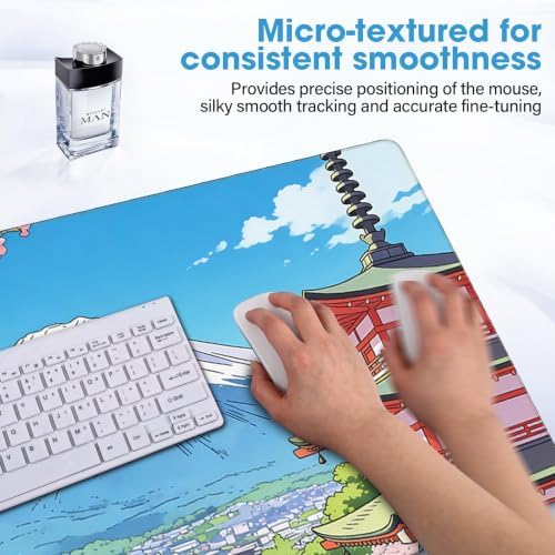Waterproof Desk Mat 31.5x15.7 Inch - Extra Large Mouse Pad, Building
