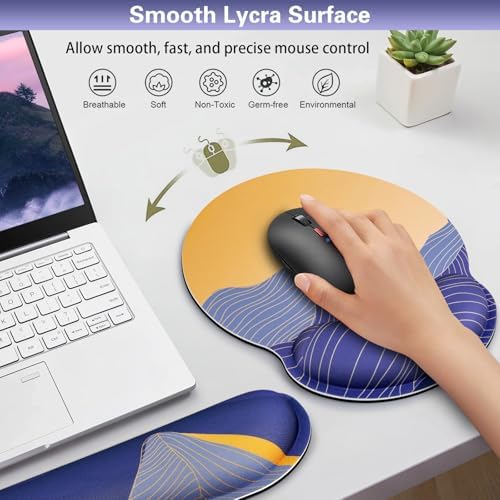 Ergonomic Keyboard Wrist Rest, Mouse Pad with Wrist Rest Anime