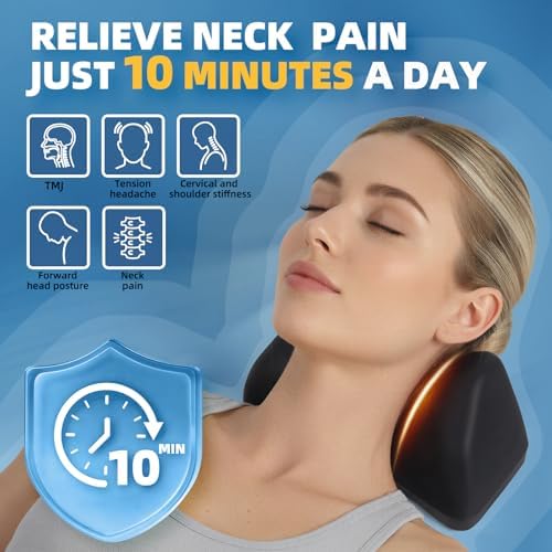 Comness 3-Level Occipital Release Tool for TMJ Relief & Pivotal Therapy - Neck Stretcher Pillow with Non-Slip Base, Height Adjustable Cervical Traction for Neck, Shoulder and Back