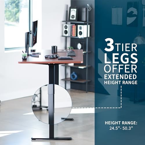 VIVO Dark Walnut 71 x 36 in Standing Desk, DESK-KIT-2B7D-36