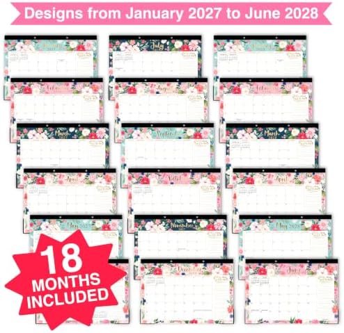 Large Desk Calendar 2027 - Desktop Calendar 2027-2028