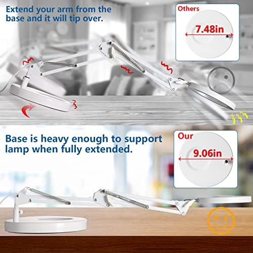 HITTI 10X Magnifying Glass with Light, 1,800 Lumens Stepless Dimmable