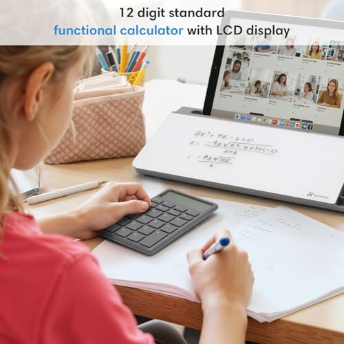 Varhomax Glass Desk Whiteboard with Calculator
