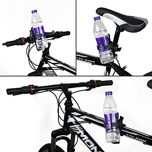 Accmor 2 Pack Bike Water Bottle Holders No Screws, Universal Bike Cup Holder, 360 Degree Rotatable Bike Water Bottle Cage, Water Bottle Holders for Kids Bike Adult Bike