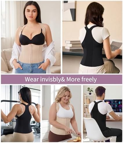 YERKOAD Back Brace for Women Breathable Back Straightener Posture Corrector