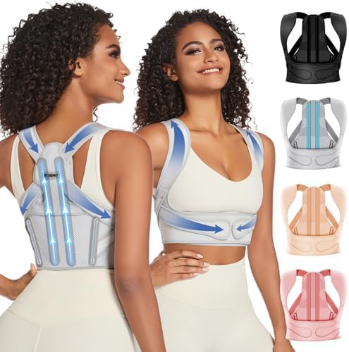 Fit Geno Posture Corrector for Women Lite, Upper Back Brace for Slouching