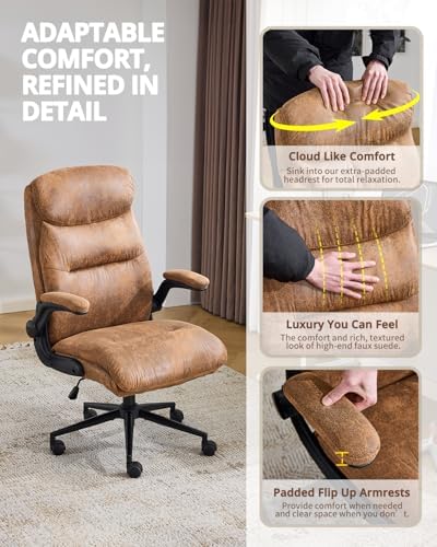 Karl home Ergonomic Office Chair High Back, Bronzing Brown