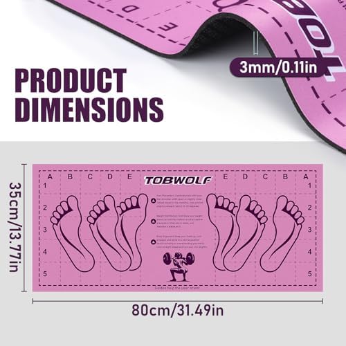 Non-Slip Squat Mat with Foot Position, Pro-Grade Exercise Mat