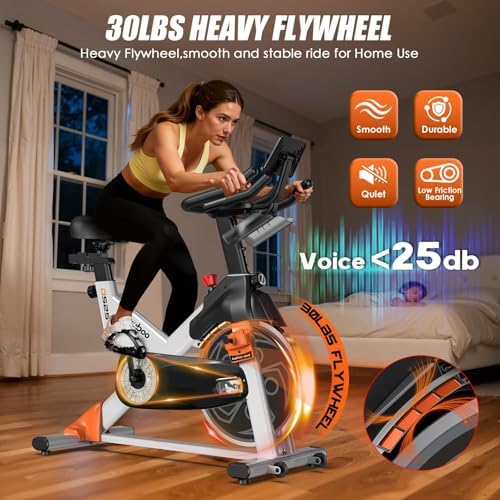 Stationary Exercise Bike for home, Magnetic Resistance, Silence & Smart App