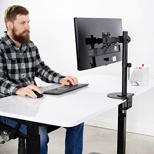 VIVO Steel Reinforcement Bracket Mount Plate for Thin, Glass, and Other Fragile Table Top Surfaces, Compatible with Most Monitor Stand C-Clamp Installations, Anti-Slip No Scratch, Black, STAND-AC01R
