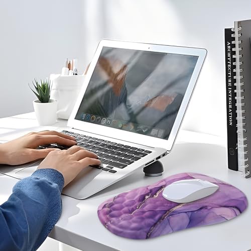 Ergonomic Mouse Pad Wrist Rest, 15° Memory Foam, Non-Slip PU Base