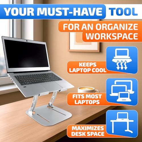 V TOWER Aluminium Laptop Stand for Desk with Adjustable Height and Angle