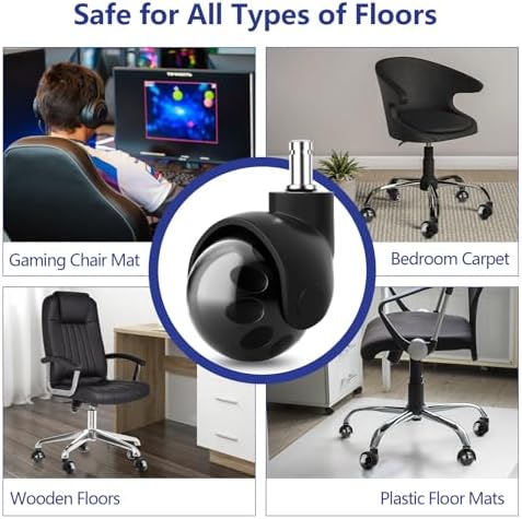 AGPTEK Office Chair Caster Wheels, 2" Office Chair Ball Caster Wheels