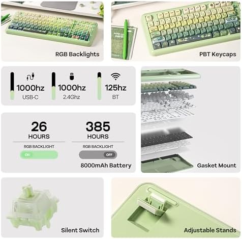 KiiBoom Phantom98 Lite 96% Wireless Mechanical Gaming Keyboard, VIA Custom