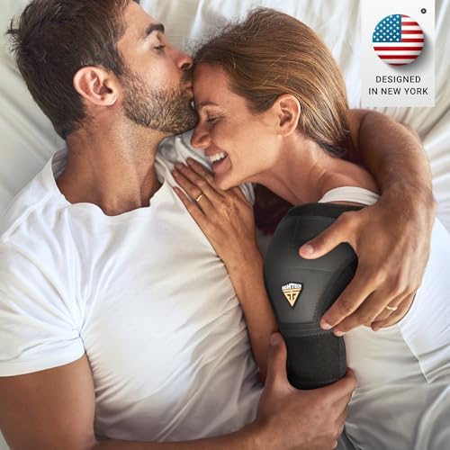 Shoulder Brace for Women & Men | Support for Torn Rotator Cuff & Other Shoulder Injury - Ac Joint, Dislocated, Separated, Frozen Shoulder | Neoprene Compression Wrap | by FIGHTECH (BLK, S-M)