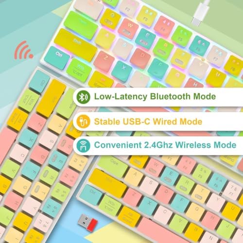 surmen 60% Wireless Mechanical Gaming Keyboard Ultra Thin Low Profile