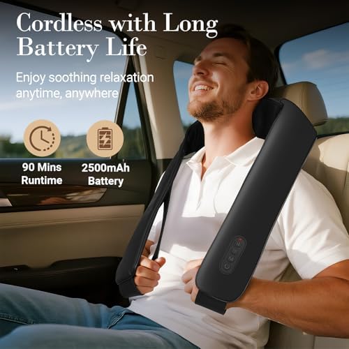 CuPiLo Cordless Neck Massager for Pain Relief Deep Tissue, FSA Eligible
