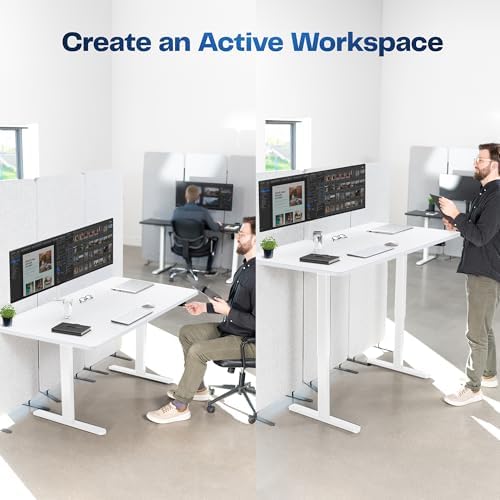 VIVO White 60 x 30 in Standing Desk, DESK-KIT-0W6W