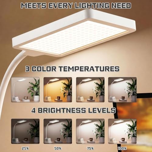 cozoo LED Desk Lamps for Home Office with Storage,15W Fast Wireless Charger